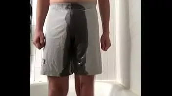 play Holding my pee and then wetting my shorts in the tub!