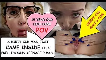 Jouer Adolescent lexi lore bâillonné et creampied par sale vieil homme joe jon